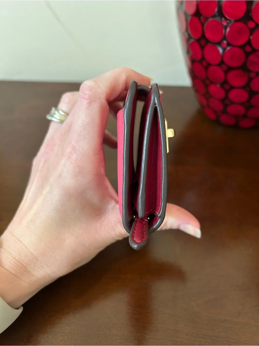 Kate Spade Pink Phoebe Small Card Holder - Rose Oil MSRP $149